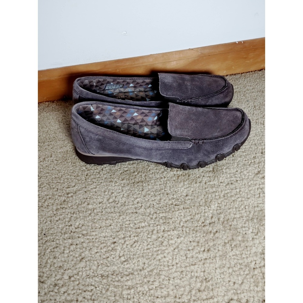 Skechers Breathe Easy Women 9.5 Suede Moccasin Slip-On Relaxed Fit Comfort Shoes - Picture 2 of 15